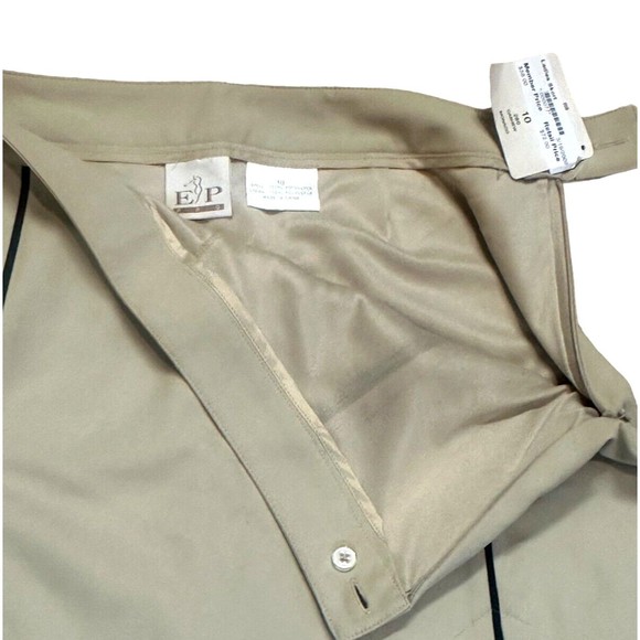 EP pro women golf skort skirt Cashew 10 NWT black stripe pockets side zip sport - Picture 3 of 10